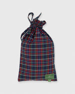 Load image into Gallery viewer, Button-Front Boxer Short in Navy Tartan Poplin
