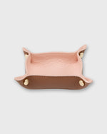Load image into Gallery viewer, Two-Tone Soft Small Square Tray in Pale Pink/English Tan Leather
