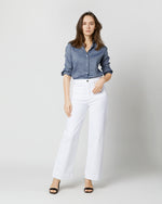 Load image into Gallery viewer, Coco Patch Pocket Jean in White Stretch Denim
