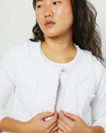 Load image into Gallery viewer, Kiki Jacket in White Garment-Dyed Stretch Twill
