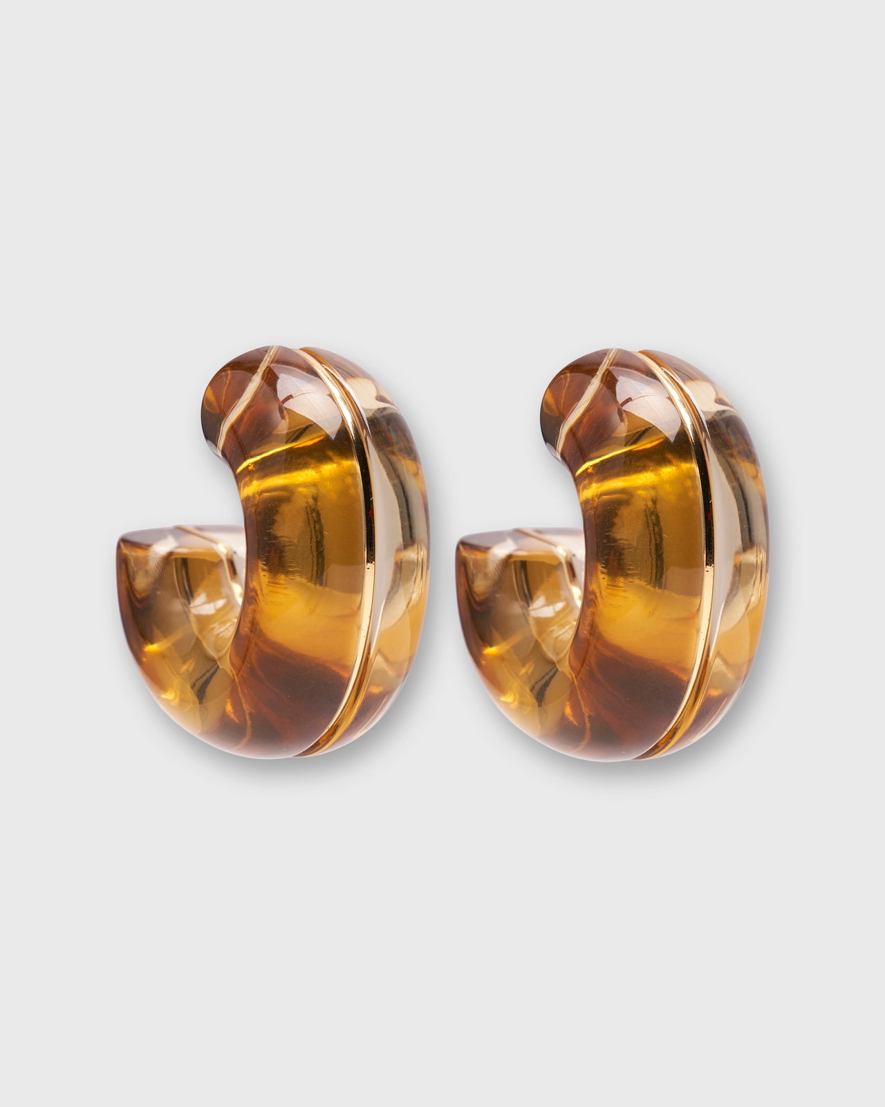 Halo Hoop Earrings in Champagne