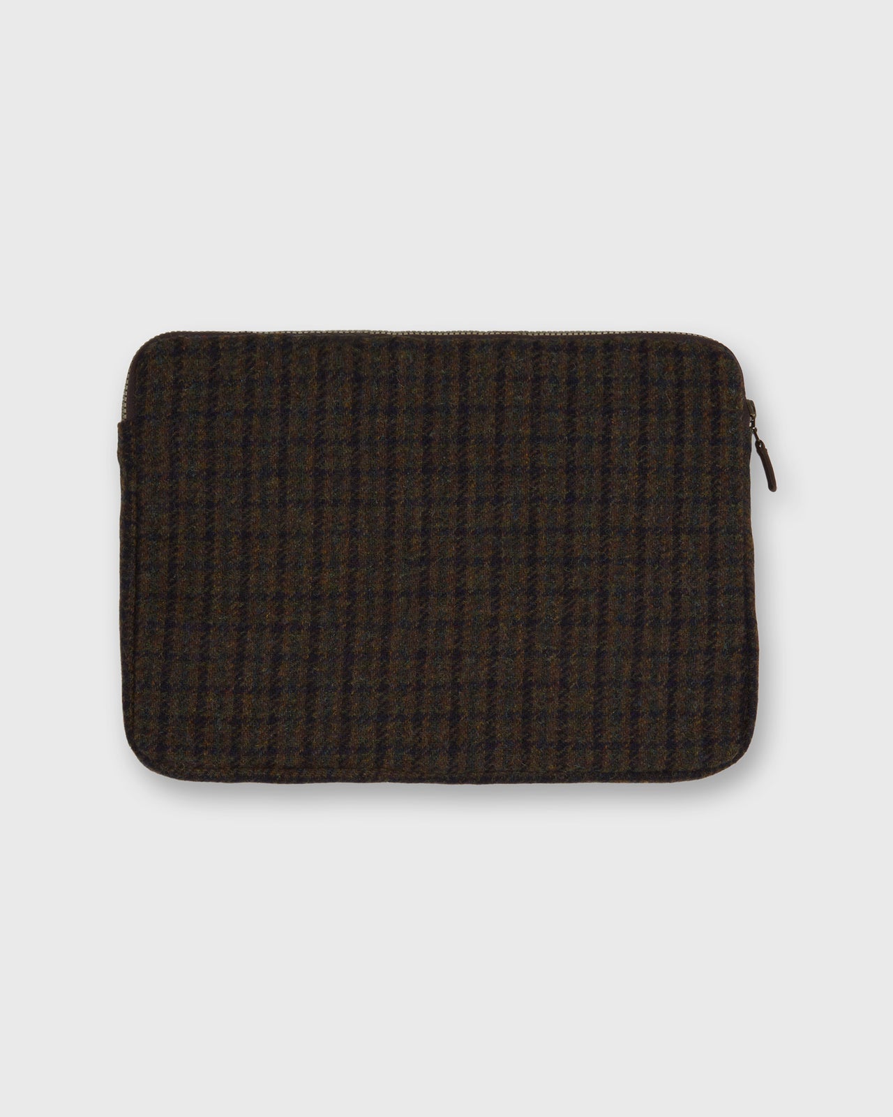 Laptop Case in Forest/Blue/Merlot Plaid Harris Tweed