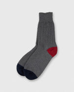 Load image into Gallery viewer, Cotton Waffle Knit Socks in Grey
