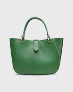 Load image into Gallery viewer, Small Annalisa Satchel Bag in Green Leather
