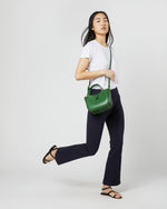 Load image into Gallery viewer, Small Annalisa Satchel Bag in Green Leather
