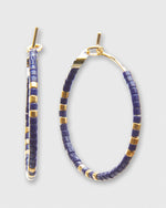 Load image into Gallery viewer, Small Zoe Hoop Earrings in Navy
