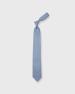 Load image into Gallery viewer, Silk Print Tie in Light Blue/Orange/White Stirrups
