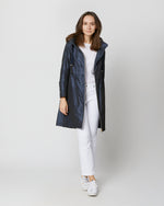 Load image into Gallery viewer, Midi Jacket with Removable Hood in New Blu
