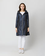 Load image into Gallery viewer, Midi Jacket with Removable Hood in New Blu
