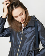 Load image into Gallery viewer, Midi Jacket with Removable Hood in New Blu

