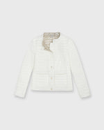 Load image into Gallery viewer, Reversible Short Jacket in White/Champagne
