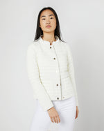 Load image into Gallery viewer, Reversible Short Jacket in White/Champagne
