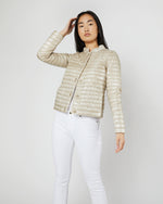 Load image into Gallery viewer, Reversible Short Jacket in White/Champagne
