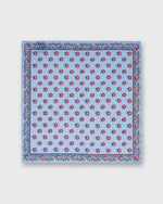 Load image into Gallery viewer, Hand-Rolled Linen/Cotton Pocket Square in Sky Provencal Floral
