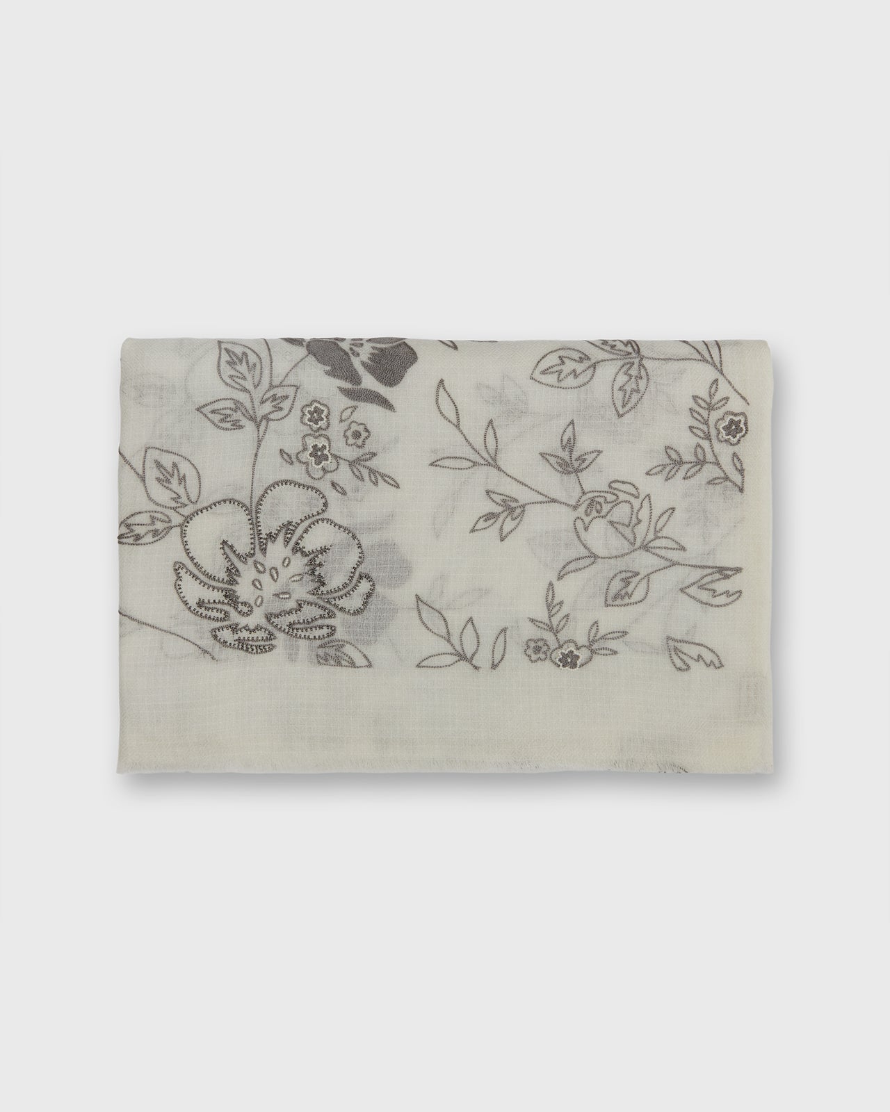 Platinum Scarf in Ivory/Grey