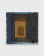 Load image into Gallery viewer, Hand-Rolled Cotton/Linen Pocket Square in Blue/Multi Abstract Square
