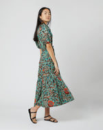 Load image into Gallery viewer, Olina Dress in Jade Trailing Lotus
