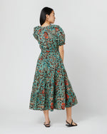 Load image into Gallery viewer, Olina Dress in Jade Trailing Lotus
