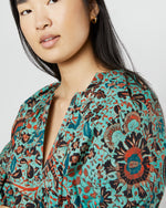 Load image into Gallery viewer, Olina Dress in Jade Trailing Lotus
