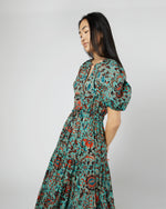 Load image into Gallery viewer, Olina Dress in Jade Trailing Lotus

