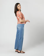 Load image into Gallery viewer, Imari Top in Orange Blossom Trailing Lotus
