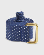 Load image into Gallery viewer, D-Ring Belt in Navy/White Dot
