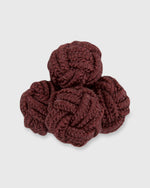 Load image into Gallery viewer, Small Silk Knot Cufflinks Chocolate
