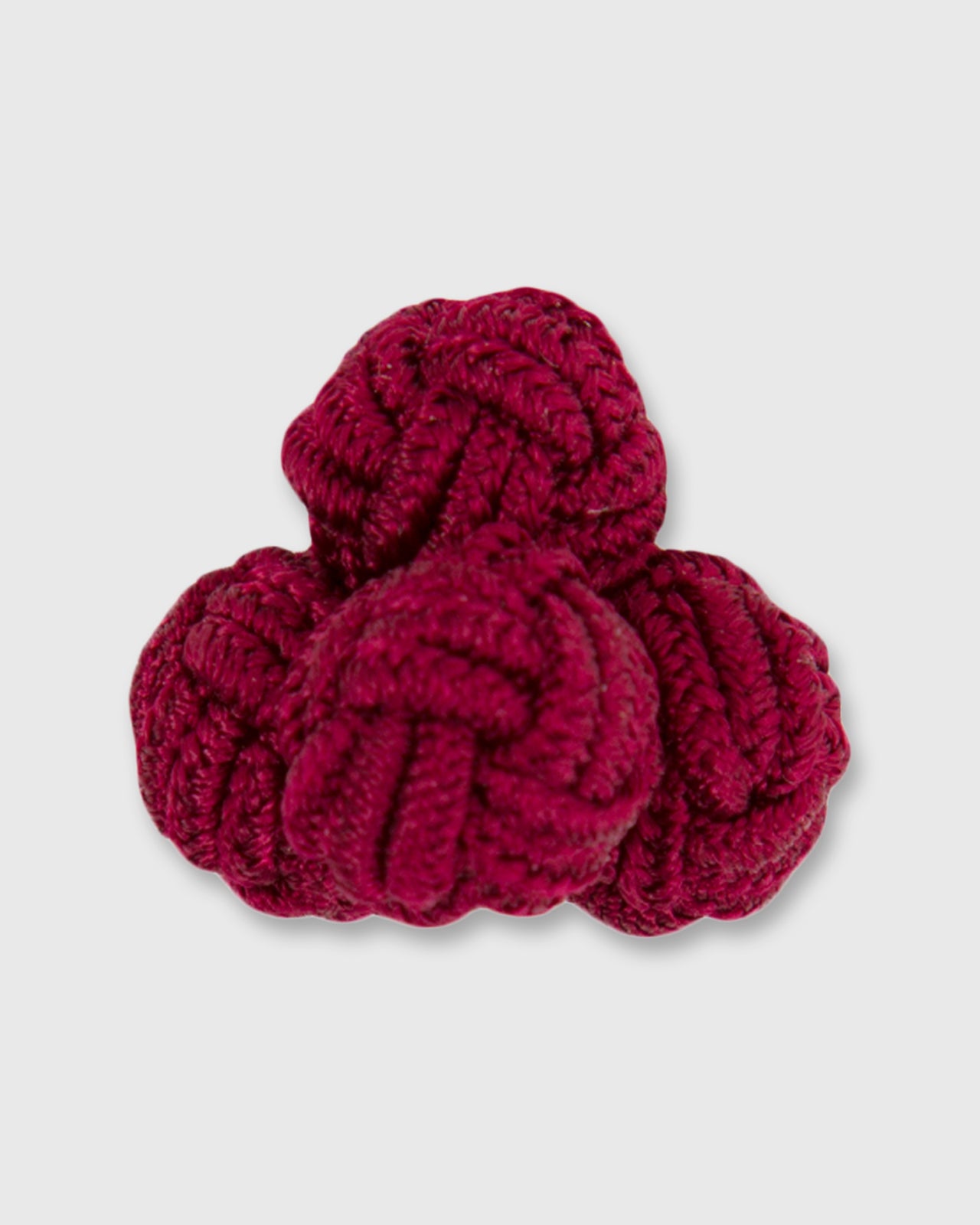 Small Silk Knot Cufflinks Crimson
