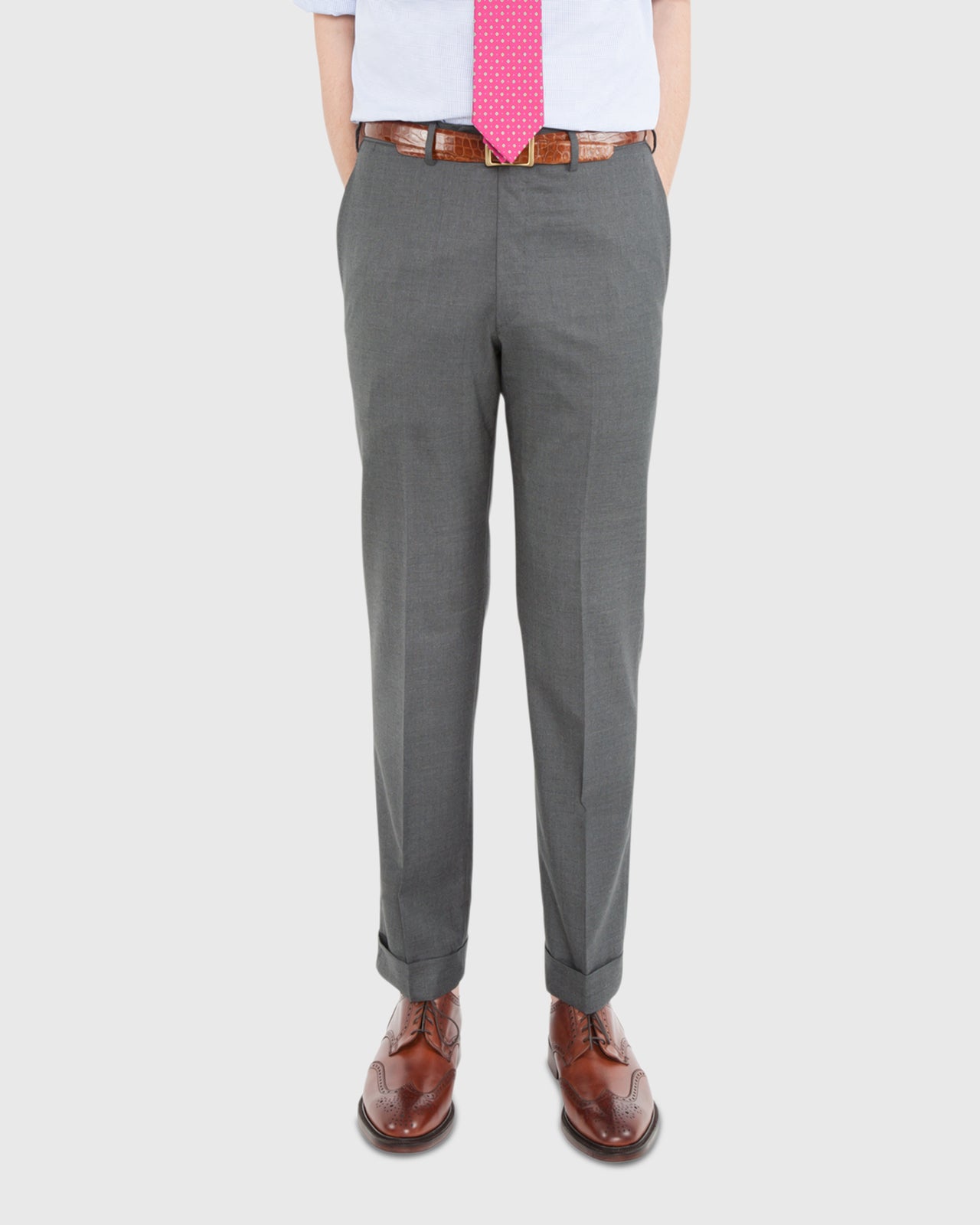 Dress Trouser Mid-Grey Lightweight Twill