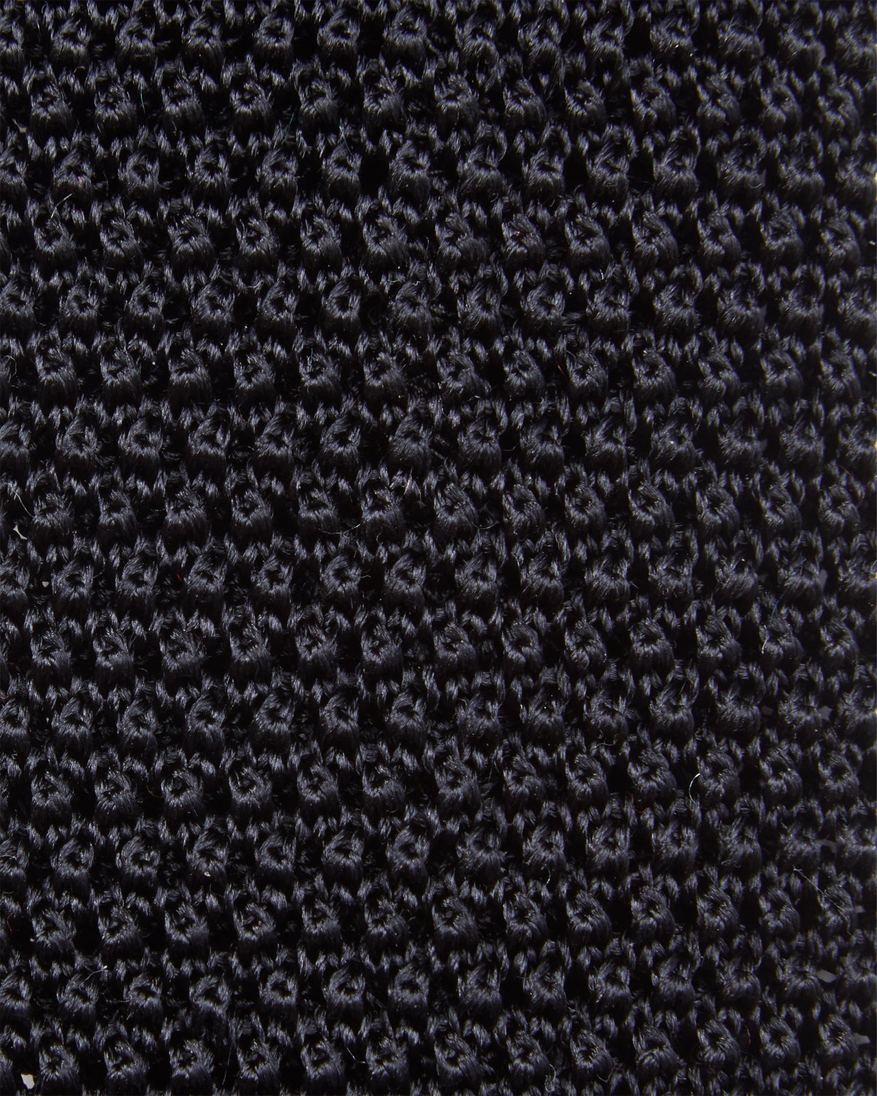 Silk Knit Tie in Black