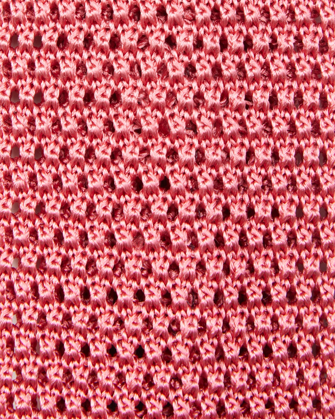 Silk Knit Tie in Coral