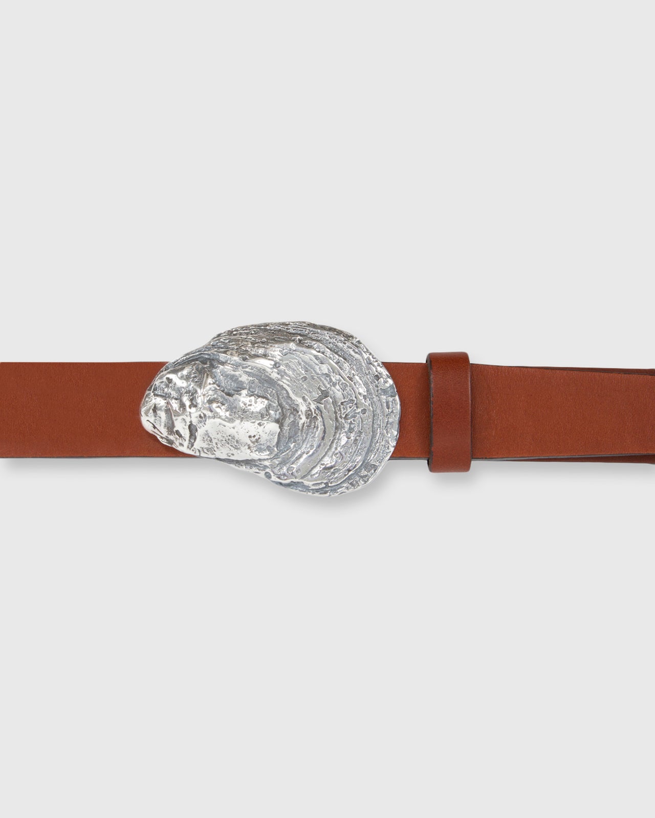 Oyster Shell Belt Buckle Sterling Silver